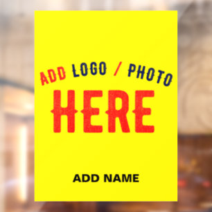 AUTOCOLLANT POUR FENÊTRE MARQUE VÉRIFIÉE JAUNE CLAIR ET MODERNE