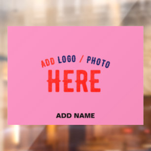 AUTOCOLLANT POUR FENÊTRE MARQUE VERIFIEE ROSE CHAUD PERSONNALISEE MODERNE E