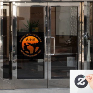 Autocollant Pour Fenêtre Martial Arts Karate Taekwondo Kung Fu Studio Propr