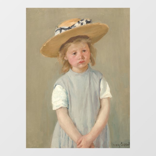Autocollant Pour Fenêtre Mary Cassatt - Enfant en paille Casquette (Feuille)