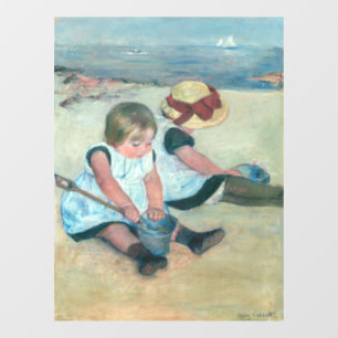 Autocollant Pour Fenêtre Mary Cassatt - Enfants jouant sur la plage