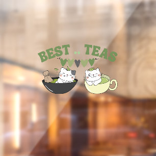 Autocollant Pour Fenêtre Matcha boba thé vert, les meilleurs thés matcha