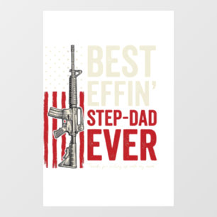 Autocollant Pour Fenêtre Meilleur beau-père Effin jamais Vintage Vector pat