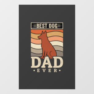 Autocollant Pour Fenêtre Meilleur papa chien jamais silhouette rétro