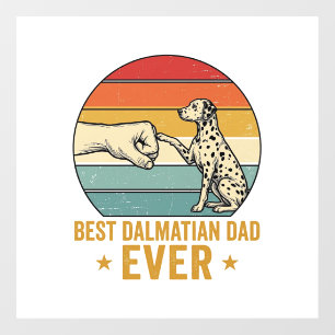 Autocollant Pour Fenêtre Meilleur Papa Dalmatien Vintage Fist Bump Shirt_1