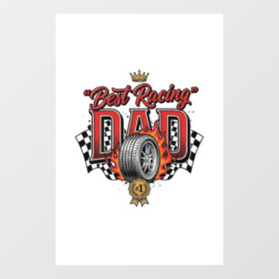 Autocollant Pour Fenêtre Meilleur Papa de Course Pneu Vintage Fête des Père