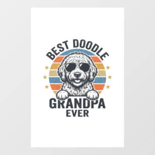 Autocollant Pour Fenêtre Meilleur Papy Doodle de tous les temps Design de c
