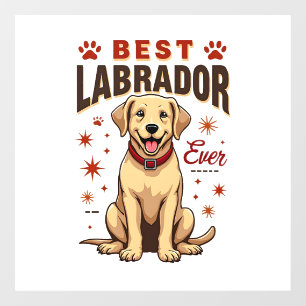 Autocollant Pour Fenêtre Meilleur parent Labrador de tous les temps Vintage