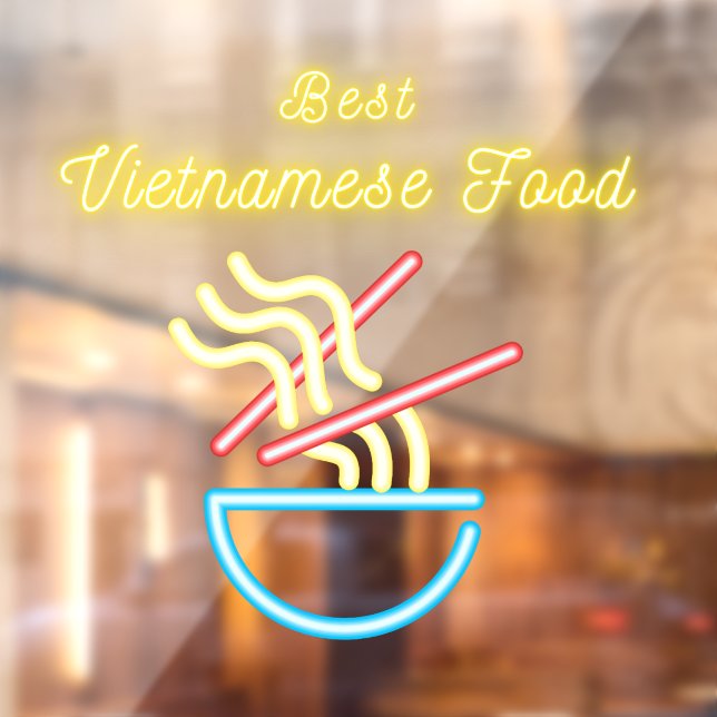 Autocollant Pour Fenêtre Meilleur restaurant de nourriture vietnamienne ave (Feuille 2)