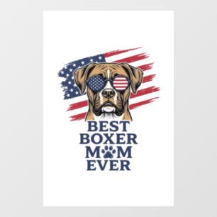 Autocollant Pour Fenêtre Meilleur T-Shirt pour Maman de Boxer Patriote Jama