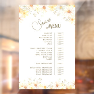 Autocollant Pour Fenêtre Menu Daisies Services