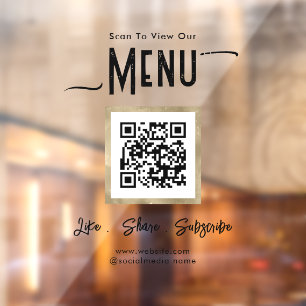 Autocollant Pour Fenêtre Menu de connexion simple pour les entreprises