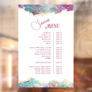 Autocollant Pour Fenêtre Menu Fuchsia Aquamarine Opal Design Services