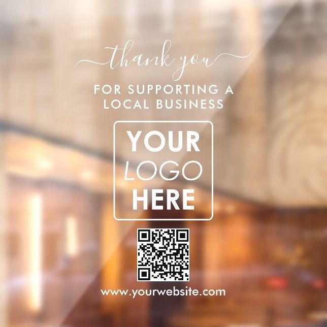 Autocollant Pour Fenêtre Merci Local Business Logo Brando Bienvenue (Feuille 2)