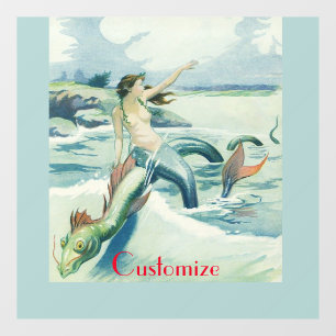 Autocollant Pour Fenêtre Mermaid Riding Serpent de mer Thunder_Cove 