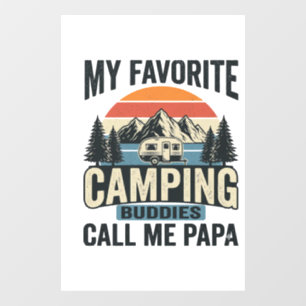 Autocollant Pour Fenêtre Mes copains de camping préférés m'appellent Papa S