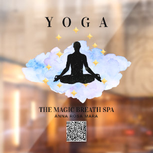 Autocollant Pour Fenêtre ** Mindfulness Reiki Man Yoga méditation d'or