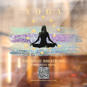 Autocollant Pour Fenêtre ** Mindfult Femme Yoga Méditation Magique Reiki