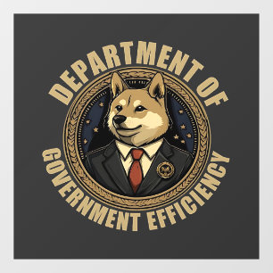 Autocollant Pour Fenêtre Ministère De L'Efficacité Gouvernementale Chien De