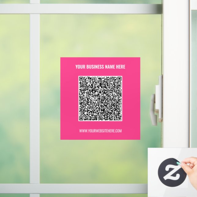 Autocollant Pour Fenêtre Modèle d'autocollant de fenêtre avec QR code perso (Maison)