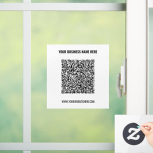 Autocollant Pour Fenêtre Modèle d'autocollant de fenêtre de code QR promoti