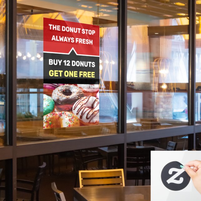 Autocollant Pour Fenêtre Modèle de cling de fenêtre promotionnelle de magas (Fenêtre du restaurant)