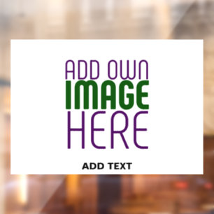 AUTOCOLLANT POUR FENÊTRE MODELE DE TEXTE D'IMAGE BLANC SIMPLE ÉDITABLE MODE