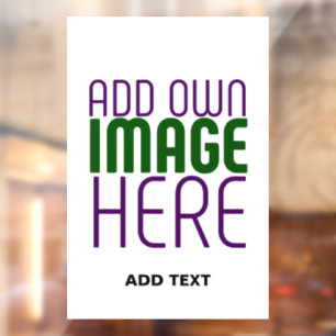 AUTOCOLLANT POUR FENÊTRE MODÈLE DE TEXTE D'IMAGE BLANCHE SIMPLE MODERNE