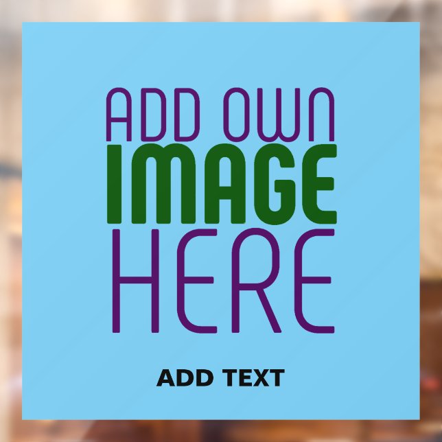 AUTOCOLLANT POUR FENÊTRE MODELE DE TEXTE D'IMAGE BLEU CIEL SWAG ÉDITABLE MO (Feuille 2)