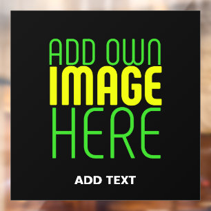 AUTOCOLLANT POUR FENÊTRE MODELE DE TEXTE D'IMAGE NOIRE SIMPLE ÉDITABLE MODE