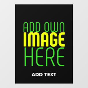AUTOCOLLANT POUR FENÊTRE MODÈLE DE TEXTE D'IMAGE NOIRE SIMPLE ET MODERNE