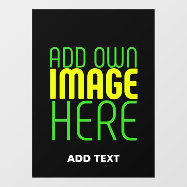 AUTOCOLLANT POUR FENÊTRE MODÈLE DE TEXTE D'IMAGE NOIRE SIMPLE ET MODERNE (Feuille)
