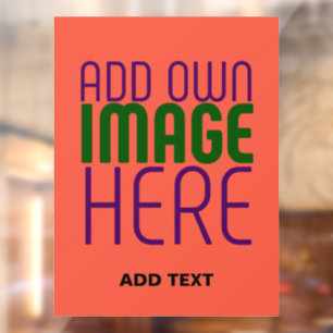 AUTOCOLLANT POUR FENÊTRE MODELE DE TEXTE D'IMAGE ROUGE TOMATE ÉDITABLE MODE