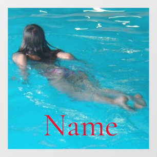 Autocollant Pour Fenêtre Modèle féminin natation Thunder_Cove