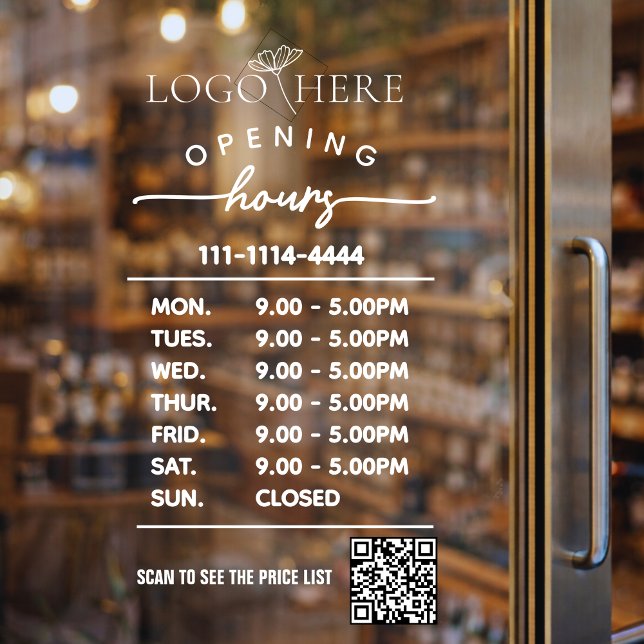 Autocollant Pour Fenêtre Modern business qr code window decals  (Créateur téléchargé)