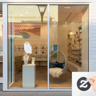 Autocollant Pour Fenêtre Modern glam snow owl