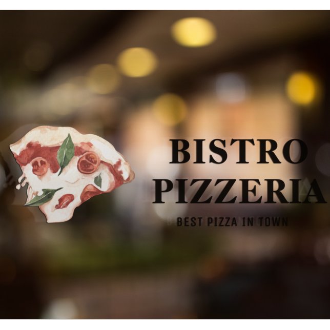 Autocollant Pour Fenêtre Moderne Meilleure pizza dans la ville professionne (Créateur téléchargé)