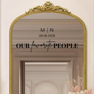 Autocollant Pour Fenêtre Moderne Nos gens préférés Mariage miroir Decal