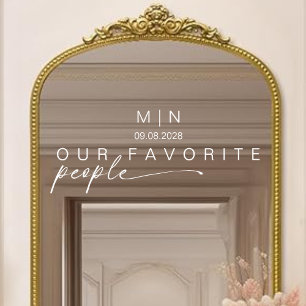 Autocollant Pour Fenêtre Moderne Nos gens préférés Mariage miroir Decal