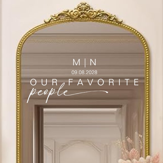 Autocollant Pour Fenêtre Moderne Nos gens préférés Mariage miroir Decal (Créateur téléchargé)