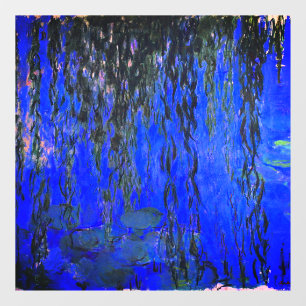 Autocollant Pour Fenêtre Monet Lys d'eau et Branches de saules de pleurs