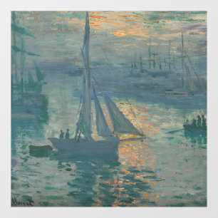 Autocollant Pour Fenêtre Monet Sunrise Marine Impressionnisme peinture