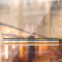 Monogramme à rayures rétro chic