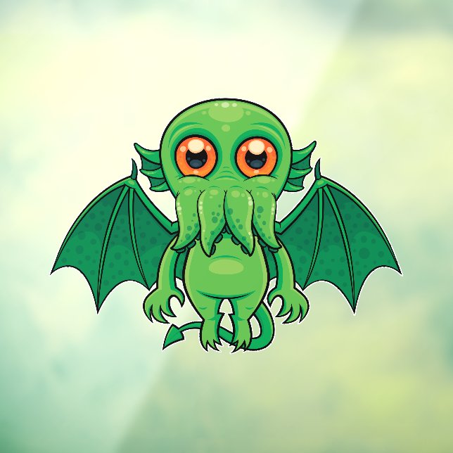 Autocollant Pour Fenêtre Monstres de Cute Green (Feuille 3)