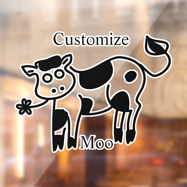 Autocollant Pour Fenêtre Moo Cow Thunder_Cove  (Feuille 2)