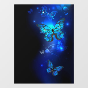 Autocollant Pour Fenêtre Morpho Butterfly in the Dark Background