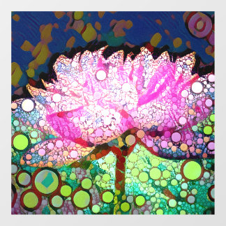 Autocollant Pour Fenêtre Mosaïque rose Nénuphar coloré Résumé Conception