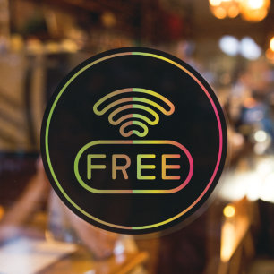Autocollant Pour Fenêtre Mot de passe de connexion Internet WIFI gratuit