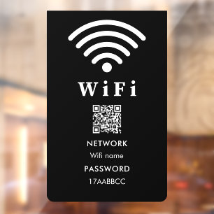 Autocollant Pour Fenêtre Mot de passe du code QR Wifi   Analyser Pour Conne