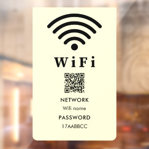 Autocollant Pour Fenêtre Mot de passe du code QR Wifi   Analyser Pour Conne